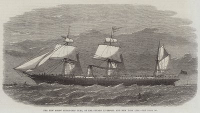 The New Screw Steam-Ship Cuba, of the Cunard Liverpool and New York Line by Edwin Weedon